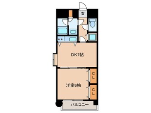 ｴｽﾃｰﾄﾓｱ姪浜(802)の物件間取画像